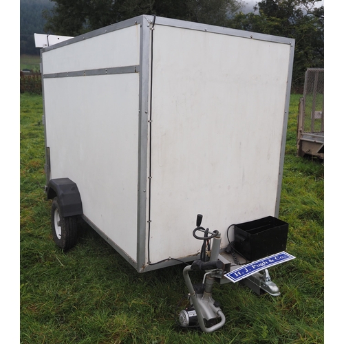 647 - Box van trailer with motor mover  8ft x 4ft