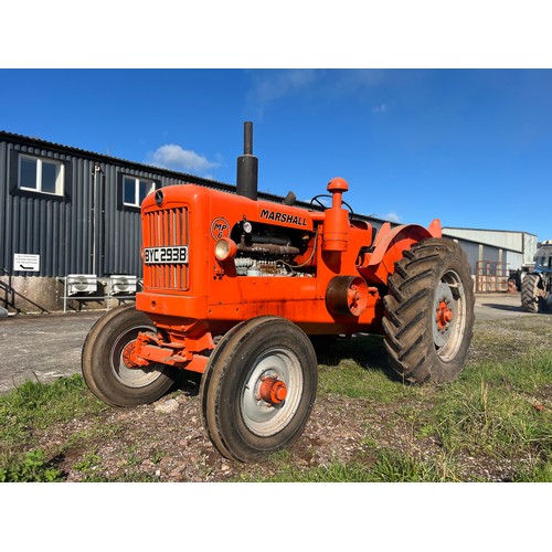 111 - Marshall MP6 Long wheel base tractor. 1958. Runs and drives. Fitted with Boughton 16N winch. S/n 674... 