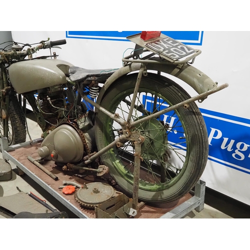 Matchless Ex-WD motorcycle project. 1939. 350cc Frame No. 12451 Engine ...