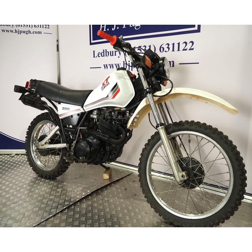yaharu Yamaha XT550 Enduro motorcycle. 1983. 550cc Frame No. JYA57 1007