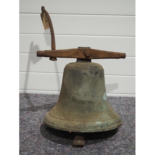 205 - Large antique bell complete with yoke 14