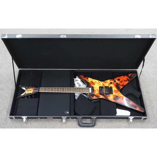 216 - Dean Dime-O-Flame Seymore Duncan pick ups electric guitar in hard case