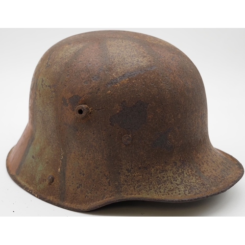 239 - WWI German Imperial M16 helmet with original turtle style camouflage