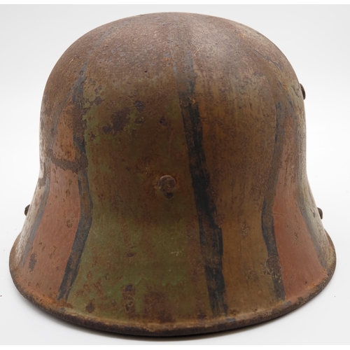 239 - WWI German Imperial M16 helmet with original turtle style camouflage