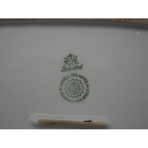 225 - WWII German army 25cm hand plate made by Rosenthal