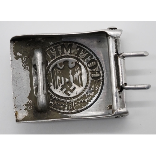 283 - 1939 WWII German aluminium Wehrmacht belt buckle