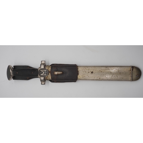 WWII German Nazi DRK dagger with saw in scabbard and frog dated 1941