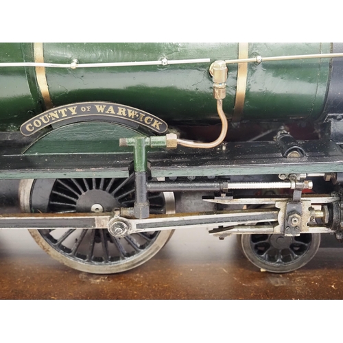 35 - Great Western Railway 3836 County of Warwick model steam locomotive and tender 43½