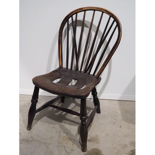 570 - Low antique stick back chair