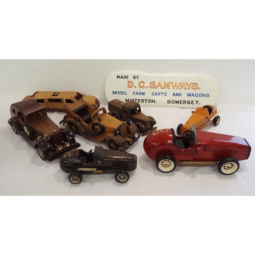 51 - Quantity of wooden model vehicles