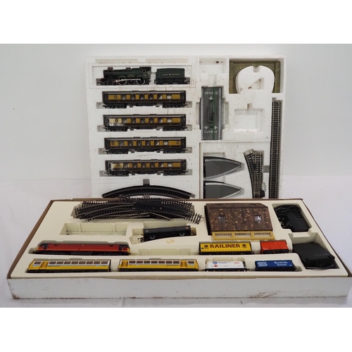 53 - Hornby Silver Jubilee Pullman set and electric twin train set, both incomplete