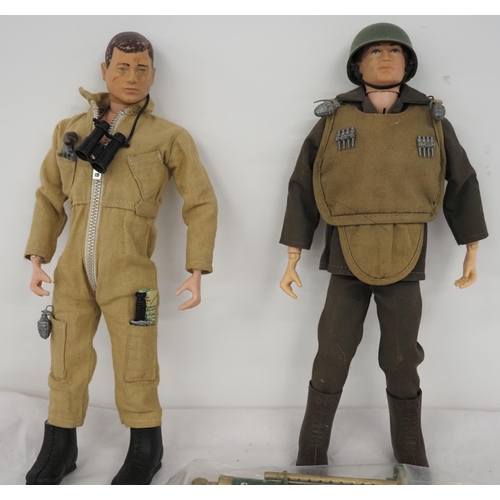 77 - Infantry Action Man figure with weapons and 1 other