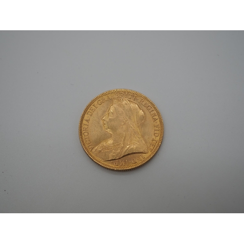 398 - 1893 Gold double sovereign. Approx. 16g