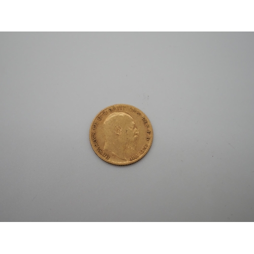 399 - 1906 Gold half sovereign. Approx. 4g