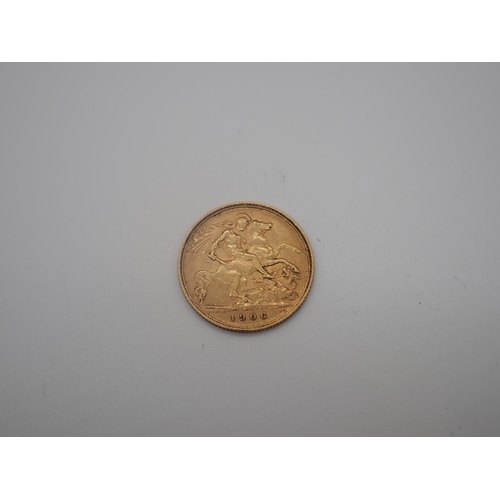 399 - 1906 Gold half sovereign. Approx. 4g