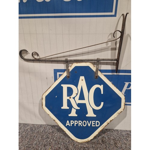 Double sided enamel sign - RAC Approved with original wall bracket 22 ...
