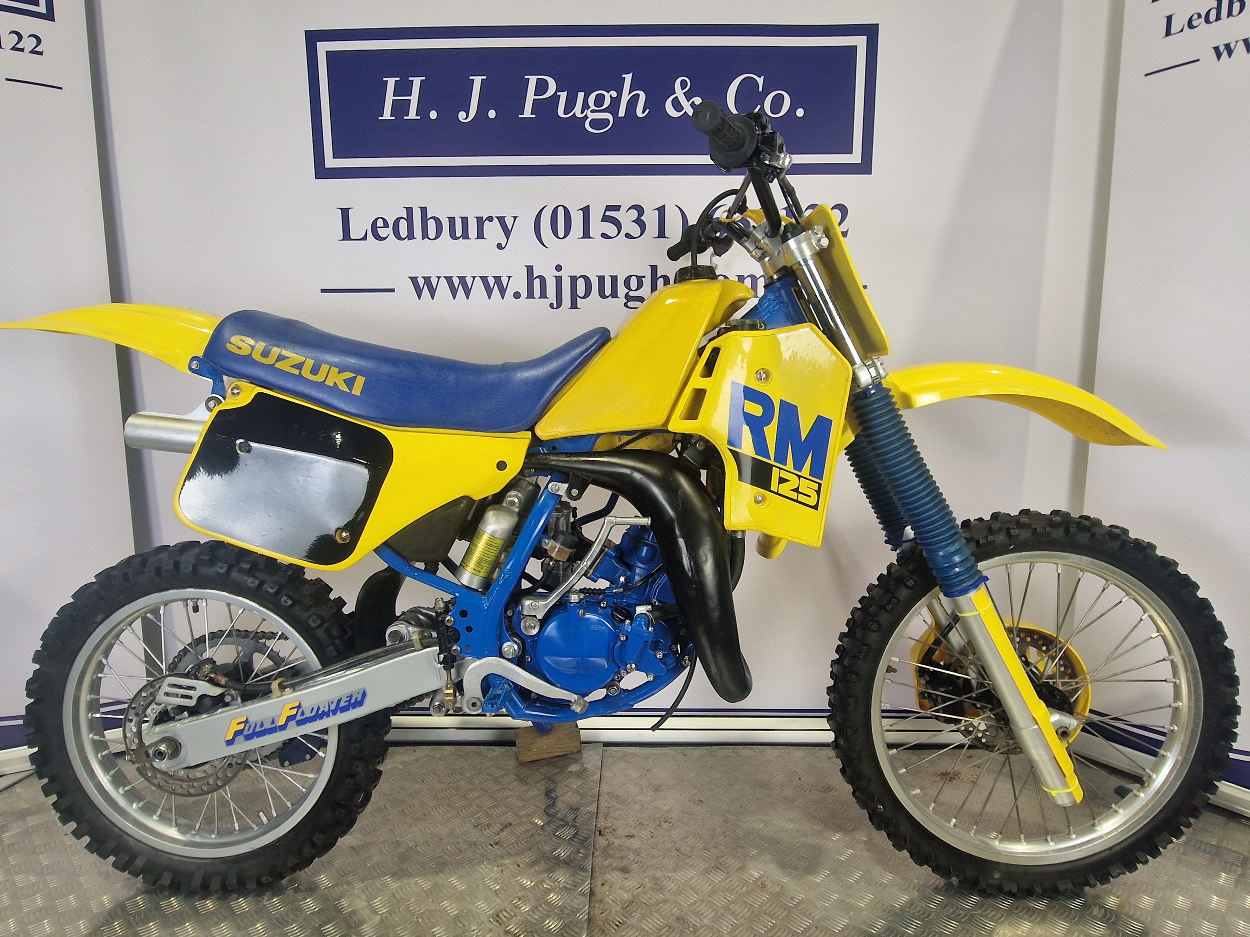 Suzuki RM 125 motorcycle. 1988 Fully restored a few years ago. Runs and  rides but has been on displa