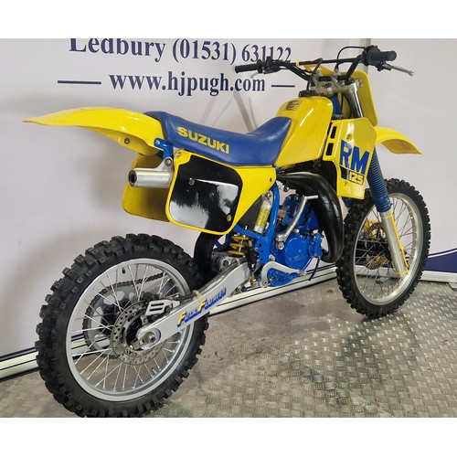 Suzuki RM 125 motorcycle. 1988 Fully restored a few years ago. Runs and  rides but has been on displa