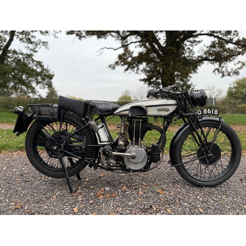 Norton ES2 motorcycle. 1928.
Frame No- 32316
Engine No- ES39284
Owned by present owner for 25 years. The bike was used regularly. Stood in a dry shed for 6 years and periodically turned over. In very original condition. Running 8 weeks ago. Needs recommissioning, new choke cable and fuel system cleaning. Reg TO 8618. V5