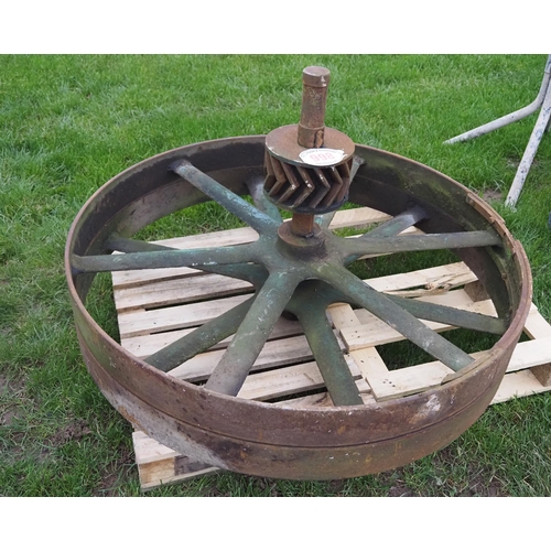 998 - Large cast iron wheel