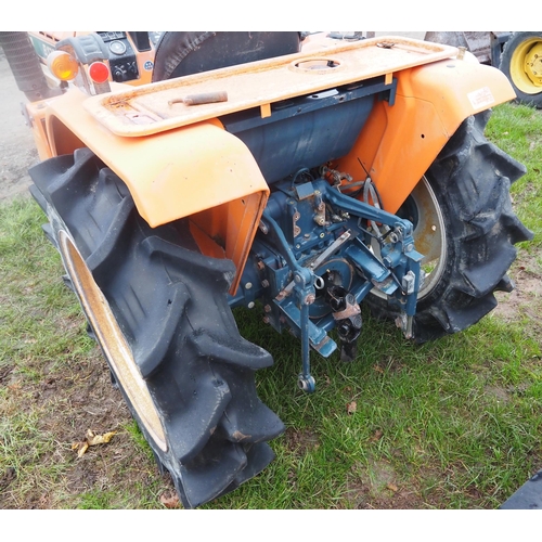 1589 - Kubota B1702-M compact tractor with RS1300 CM tiller