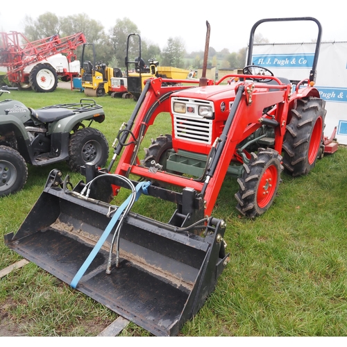 1599 - Yanmar YM2610D tractor with power loader, roll bar and Sitrex 150 rotary mower. Showing 1218 hours. ... 