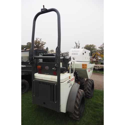 1604 - Terex HD1200 dumper with roll bar. Runs. Showing 2600 hours