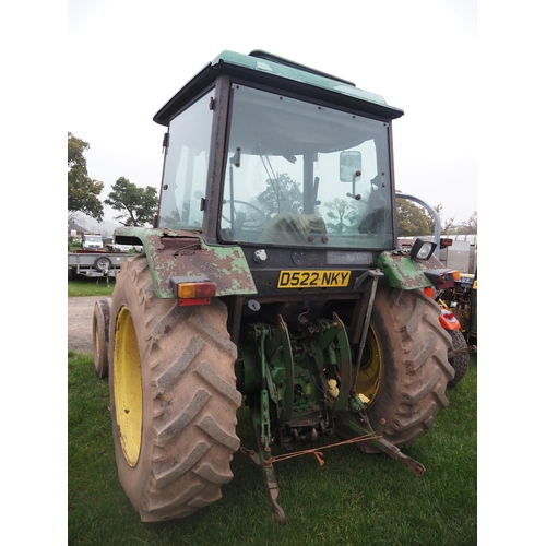 1615 - John Deere 2140 Power Synchro 2WD tractor. 1986. Runs and drives . Reg. D522 NKY. V5 and key in offi... 