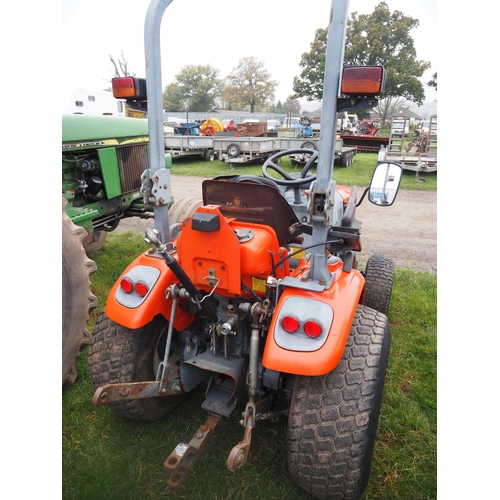 1616 - Kioti GX20 compact tractor with roll bar. Showing 1474 hours. Key in office