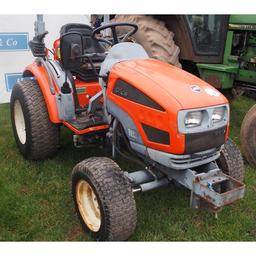 1616 - Kioti GX20 compact tractor with roll bar. Showing 1474 hours. Key in office