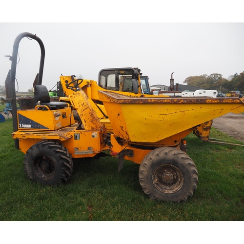 1626 - Thwaites 3 ton dumper. 2010. Runs and drives. Reg. LK59 HMG