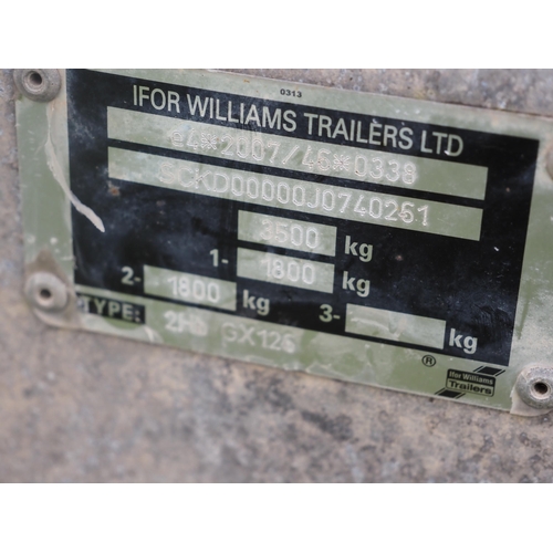 1714 - Ifor Williams GX126 plant trailer