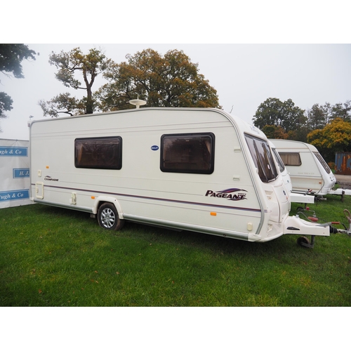 1835 - Bailey Pageant series 5 Champagne Caravan. Key in office