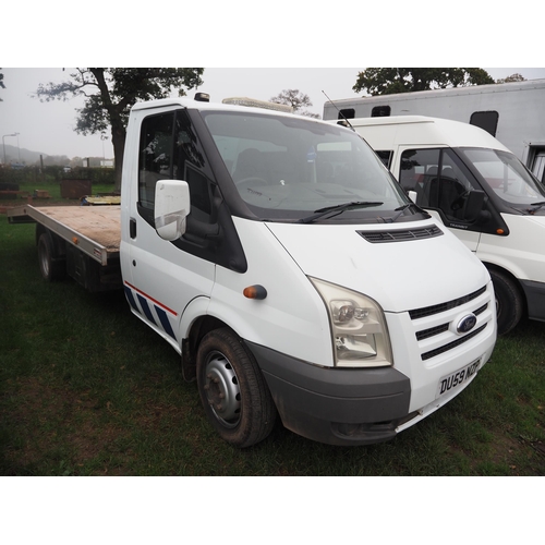 1847 - Ford Transit beaver tail. CAT S on 19.6.2019. C/w winch and ramps. Reg. DU59 NZP. Key and V5 in offi... 