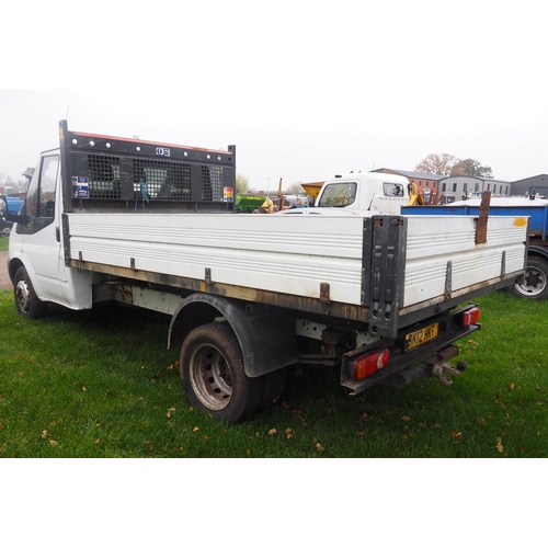 1850 - Ford Transit drop side tip truck. 2012. Runs and drives, tipper works well. MOT until 30/11/2024. Re... 