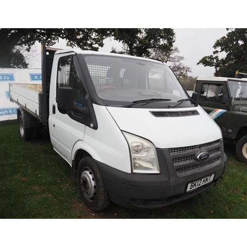 1850 - Ford Transit drop side tip truck. 2012. Runs and drives, tipper works well. MOT until 30/11/2024. Re... 