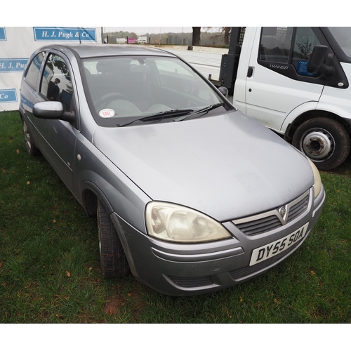 1851 - Vauxhall Corsa Breeze 1.2L car. 2005. MOT until 04/05/25. Runs and drives. Reg. DY55 SOA. V5 and key... 