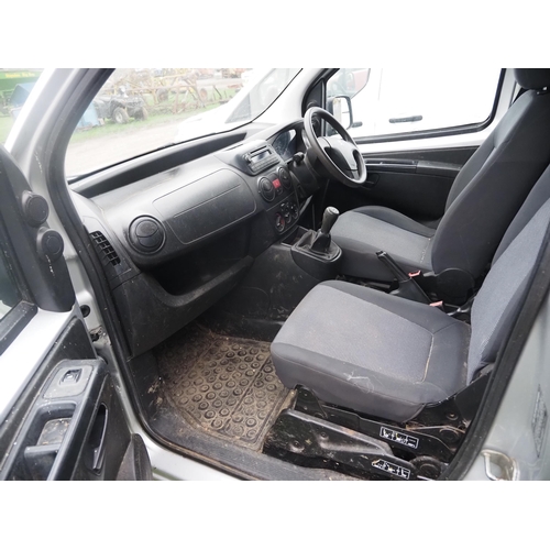 1853 - Peugeot Bipper van. 2011. MOT until 17/04/2025. Reg. VE60 CZO. V5 and key in office