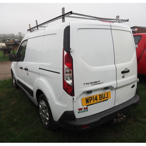 1854 - Ford Transit Connect van. 2014. MOT until 31/05/2025 Reg. WP14 BUJ. V5 and key in office