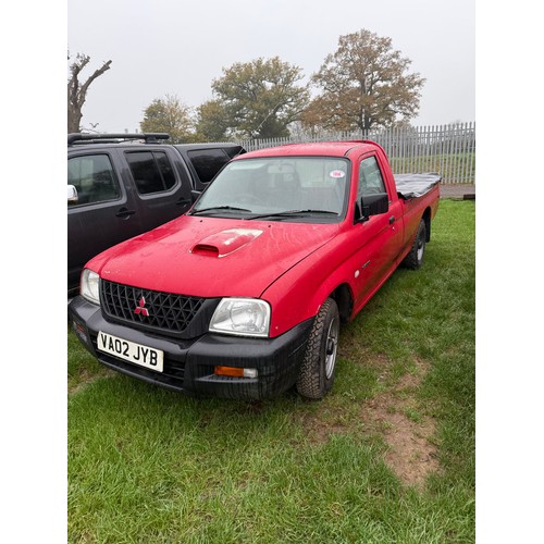 1856 - Mitsubishi L200 pick up. 2002. MOT until 18/08/2025. Showing 76,000 miles. Same owner for the past 1... 