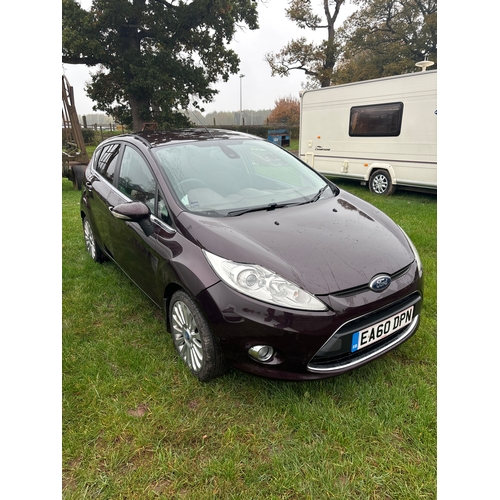 1837 - Ford Fiesta Titanium 1.4 TDCI car, 2010. Driven to sale site. MOT until 28/03/25. Showing 139,047 mi... 