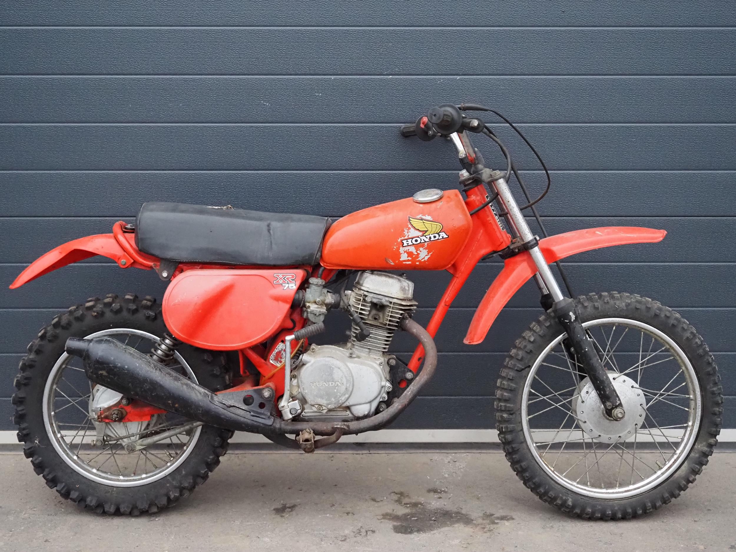 Honda XR 75 scrambler project. 1977. 75cc Frame No. XR75-1416082