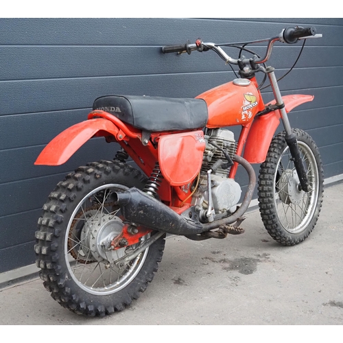 851A - Honda XR 75 scrambler project. 1977. 75cc
Frame No. XR75-1416082
Engine No. XR75E1416182
No docs. US... 