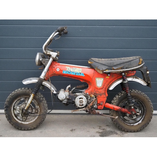 Honda CT70 motorcycle project. 1976. 70cc Frame No. CT70-2500352 Engine ...