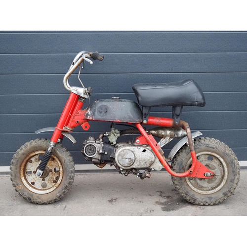 Honda Z50 monkey bike project. Engine No. Z50AE-407225 No docs. US import