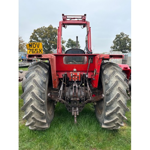 1619 - Massey Ferguson 675 tractor. C/w Chillton 40.70 power loader, in good working order