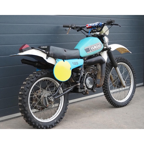 Yamaha IT125 motocross bike. Frame No. 3R9-004490 Engine No. 3R9-004490 ...