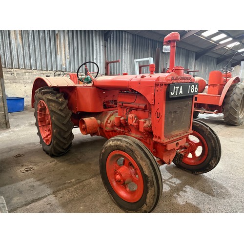 141 - Allis Chalmers model U tractor, 1943. Been in the same family since new. S/No. 17398. Reg. JTA 186. ... 