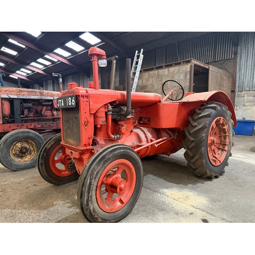 141 - Allis Chalmers model U tractor, 1943. Been in the same family since new. S/No. 17398. Reg. JTA 186. ... 