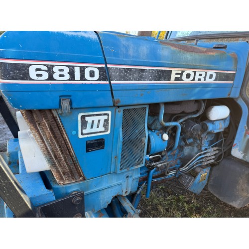 140 - Ford 6810 Series 3 2WD tractor, 1991. All new tyres, reliable tractor. Driven to sale site. All work... 